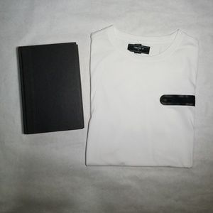 Forever 21 White Tee with Black Zipper